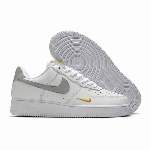 Cheap Nike Air Force 1 White Grey Shoes Men and Women-76